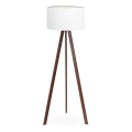 Stojací lampa AYD 1xE27/60W/230V bílá/hnědá