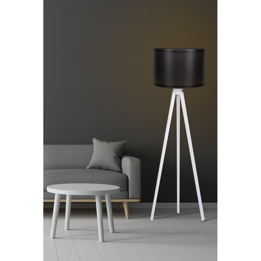 Stojací lampa AYD 1xE27/60W/230V černá/bílá
