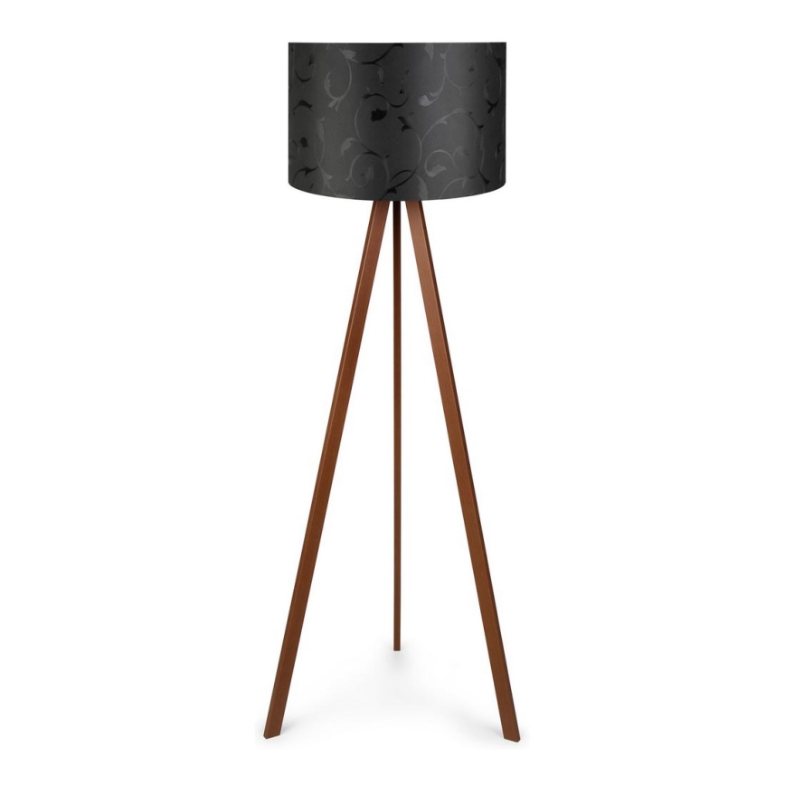 Stojací lampa AYD 1xE27/60W/230V černá/hnědá