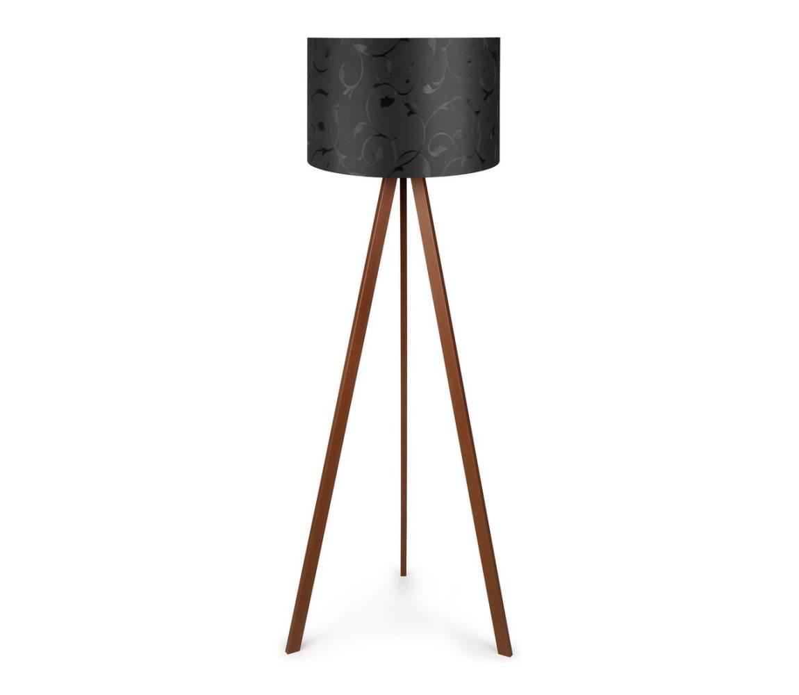 Asir Stojací lampa AYD 1xE27/60W/230V černá/hnědá AS0248