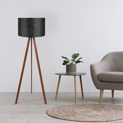 Stojací lampa AYD 1xE27/60W/230V černá/hnědá