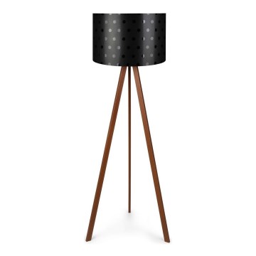 Stojací lampa AYD 1xE27/60W/230V černá/hnědá
