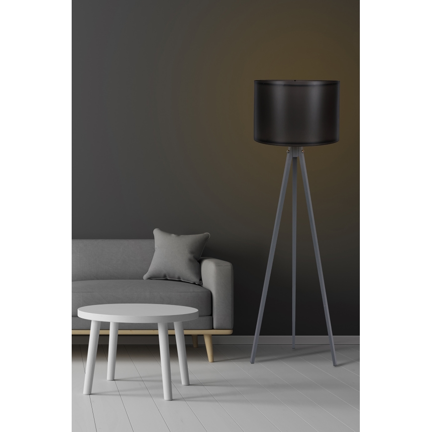 Stojací lampa AYD 1xE27/60W/230V černá/šedá