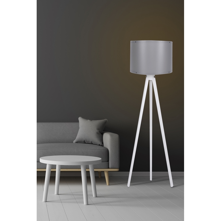 Stojací lampa AYD 1xE27/60W/230V šedá/bílá