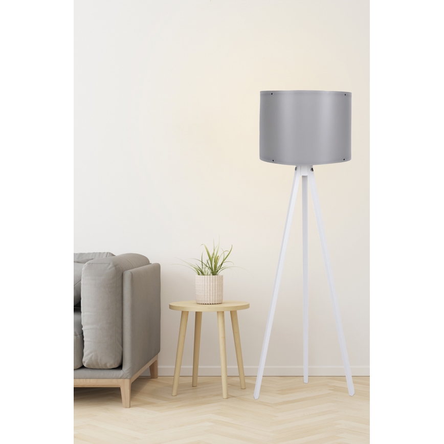 Stojací lampa AYD 1xE27/60W/230V šedá/bílá