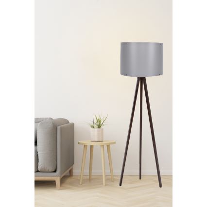 Stojací lampa AYD 1xE27/60W/230V šedá/hnědá