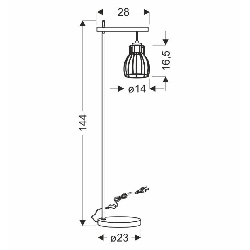 Stojací lampa BERNITA 1xE27/60W/230V
