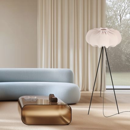Stojací lampa CAFEE 1xE27/40W/230V béžová/černá