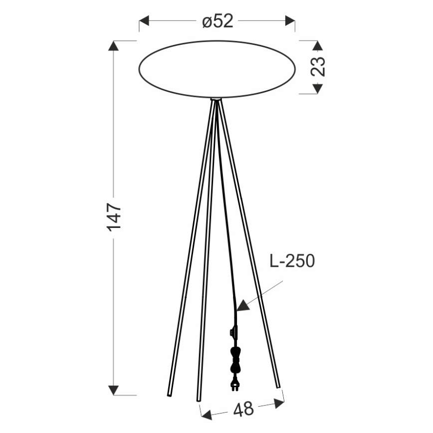 Stojací lampa CAFEE 1xE27/40W/230V hnědá/černá