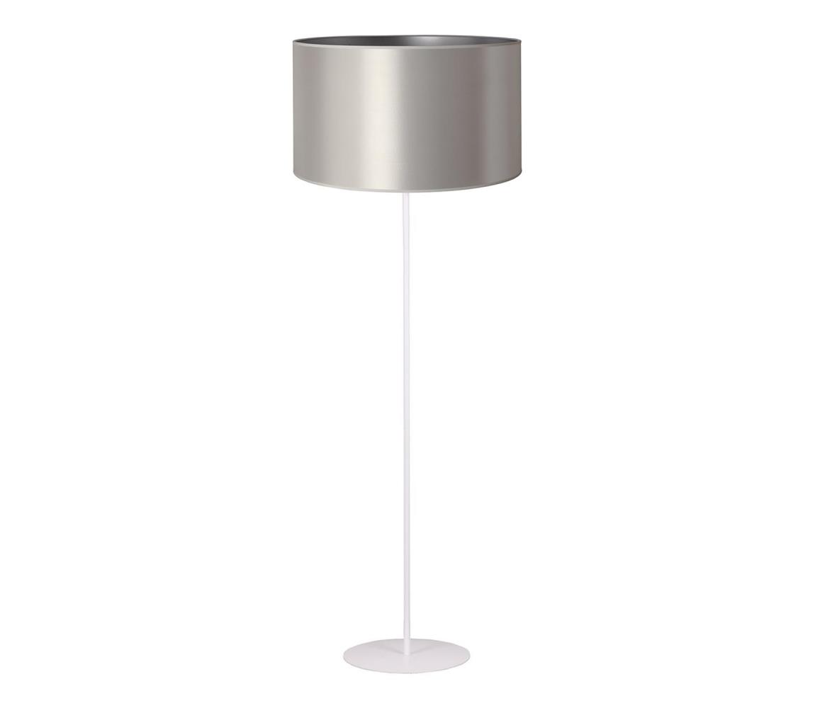 Duolla Stojací lampa CANNES 1xE27/15W/230V 45 cm stříbrná/bílá DU602921
