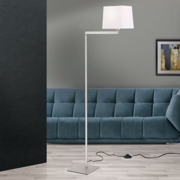 Stojací lampa CARLTON 1xE27/40W/230V bílá/matný chrom