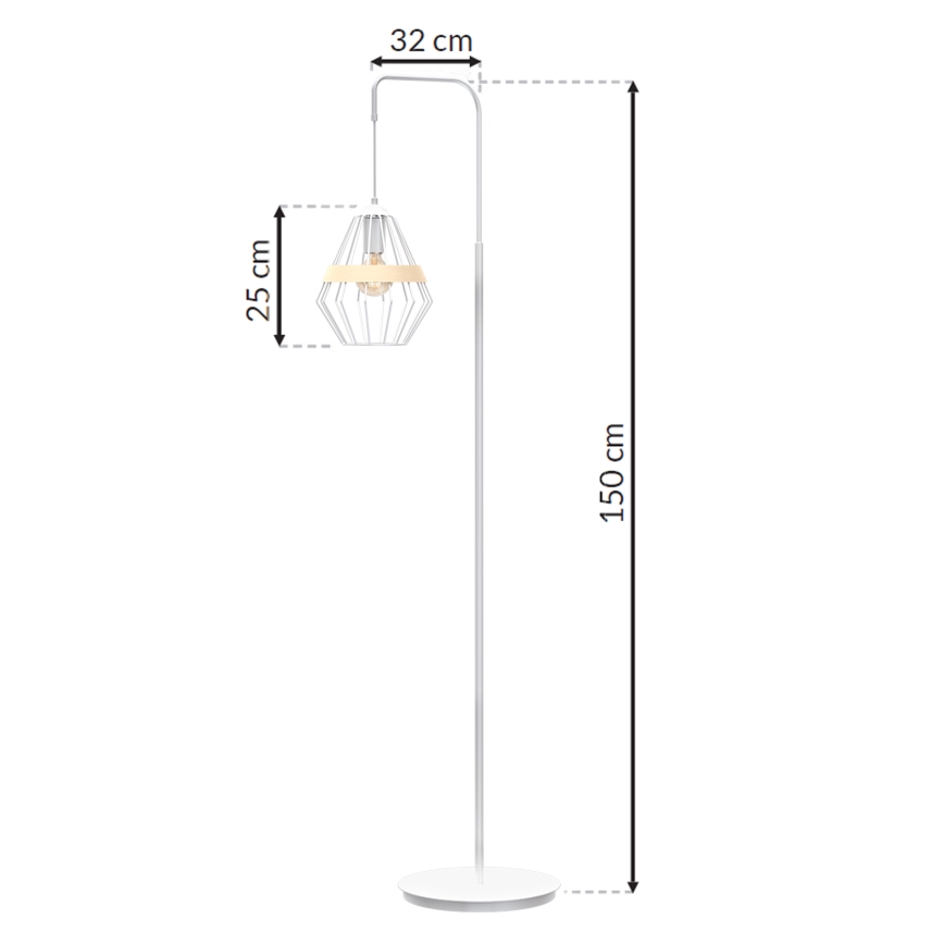 Stojací lampa CLIF 1xE27/60W/230V