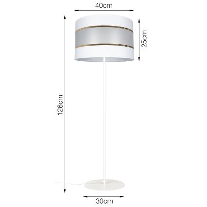 Stojací lampa CORAL  1xE27/60W/230V bílá