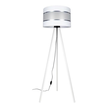 Stojací lampa CORAL 1xE27/60W/230V bílá/matný chrom