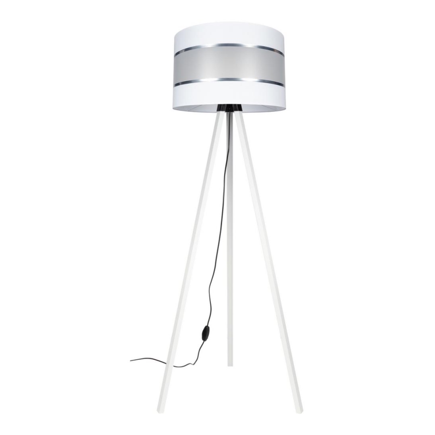 Stojací lampa CORAL 1xE27/60W/230V bílá/matný chrom