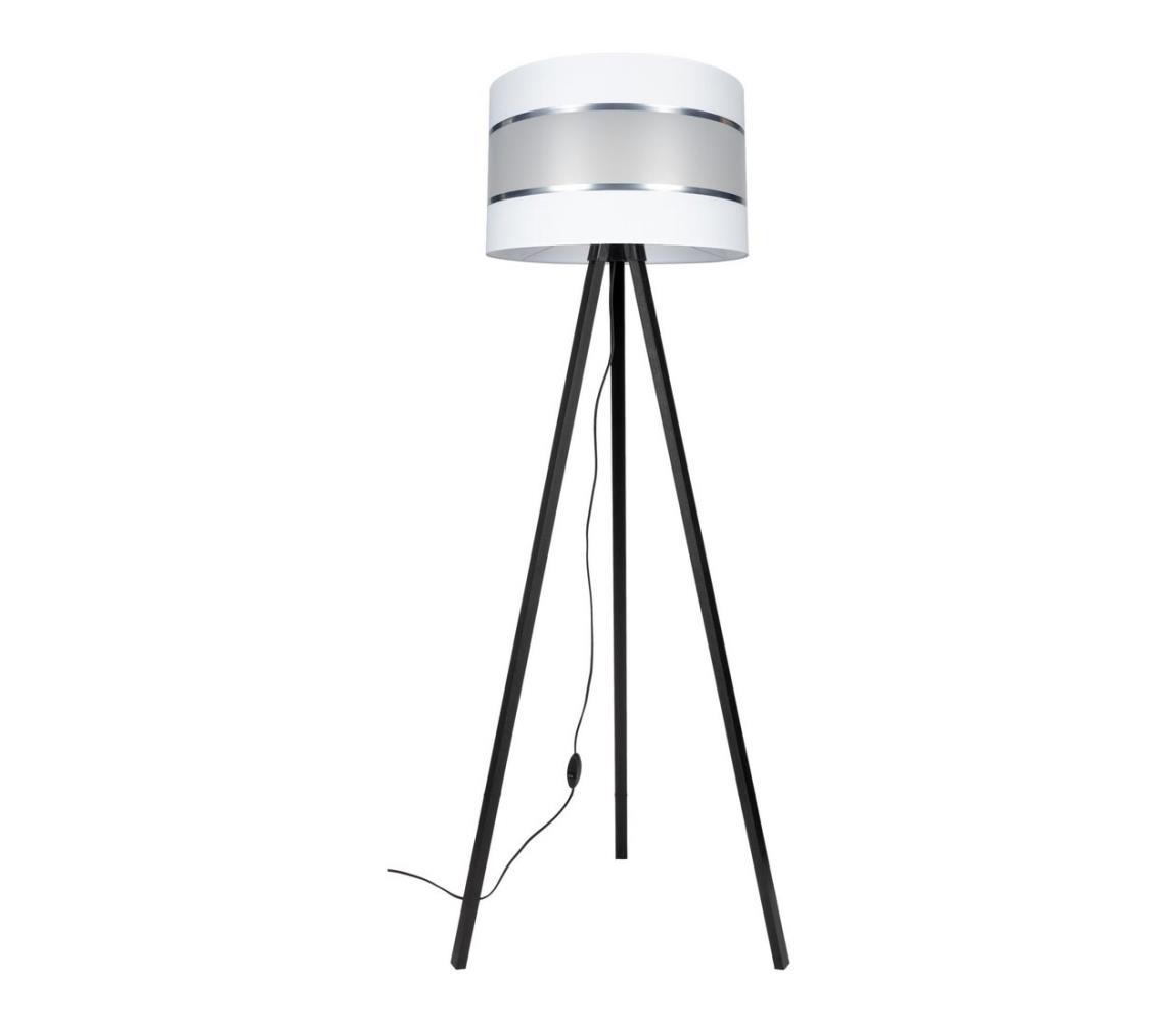 Belis Stojací lampa CORAL 1xE27/60W/230V černá/bílá/chrom BE0829
