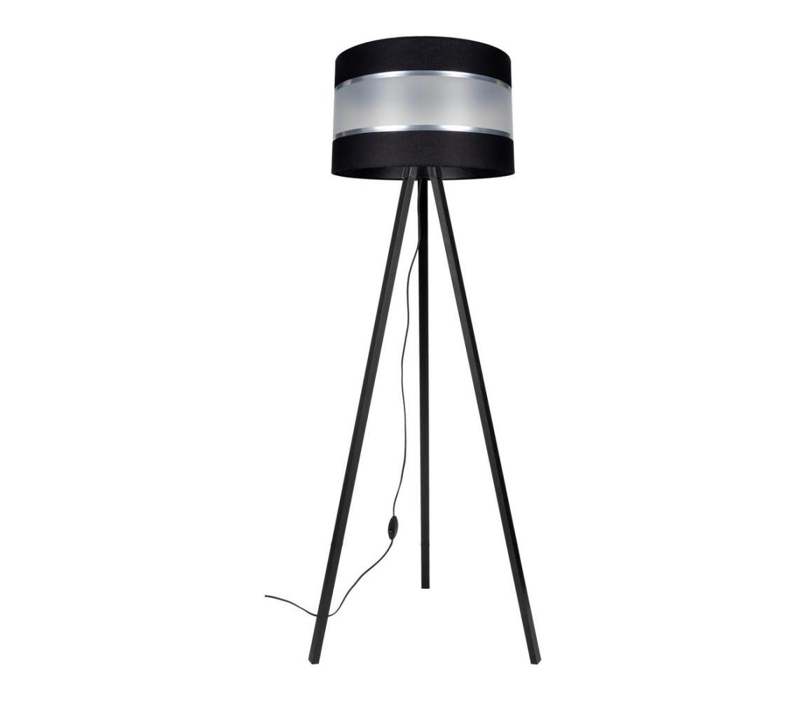 Belis Stojací lampa CORAL 1xE27/60W/230V černá/chrom BE0831