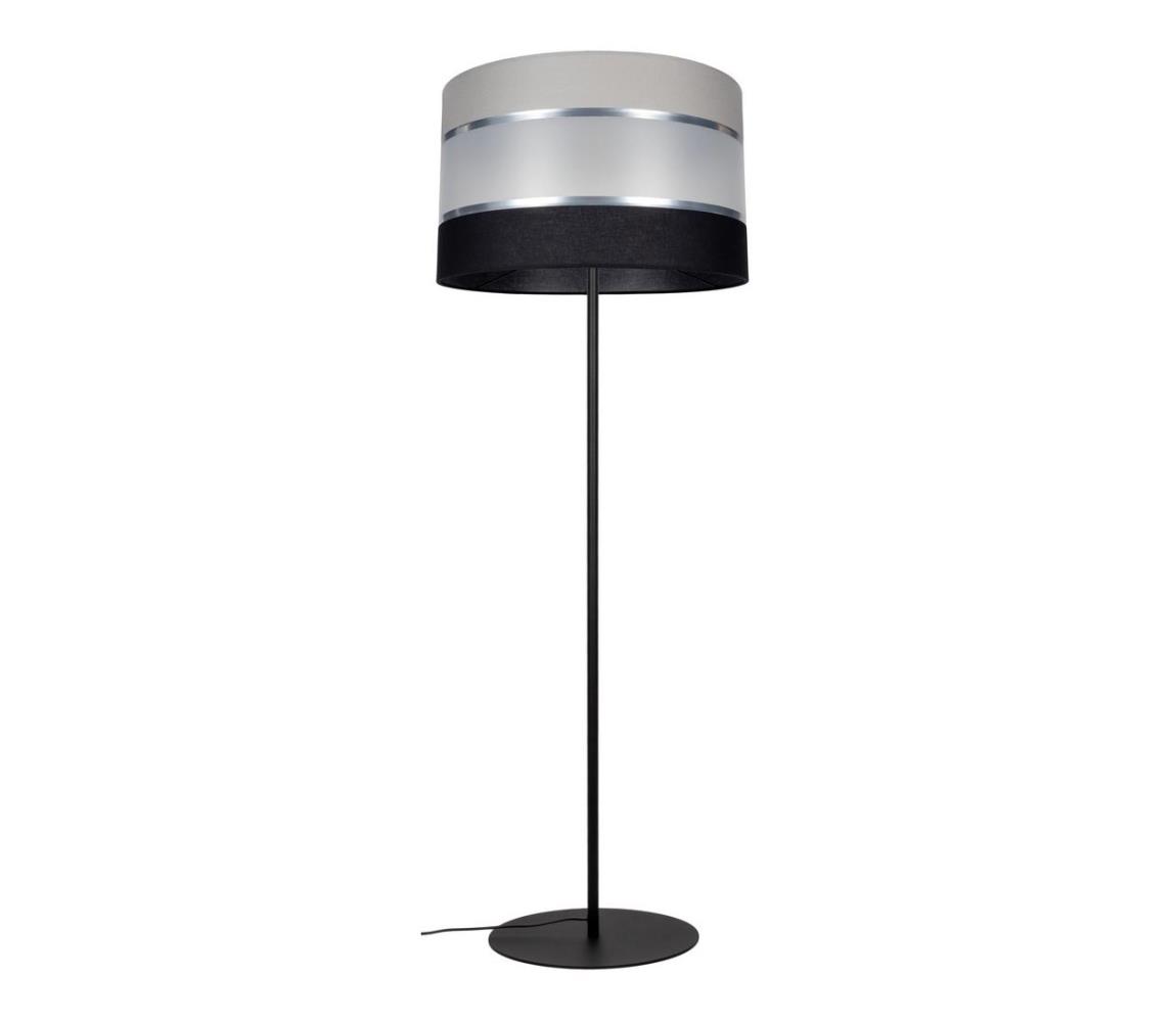 Belis Stojací lampa CORAL 1xE27/60W/230V černá/šedá BE0690