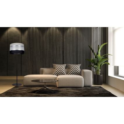 Stojací lampa CORAL 1xE27/60W/230V černá/šedá