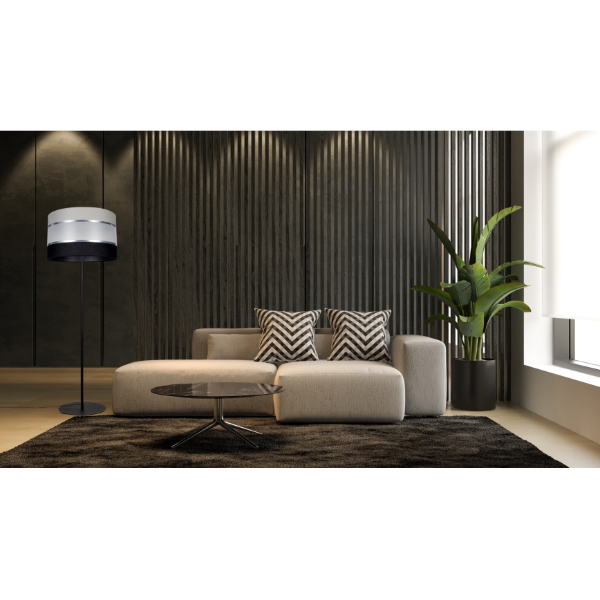 Stojací lampa CORAL 1xE27/60W/230V černá/šedá