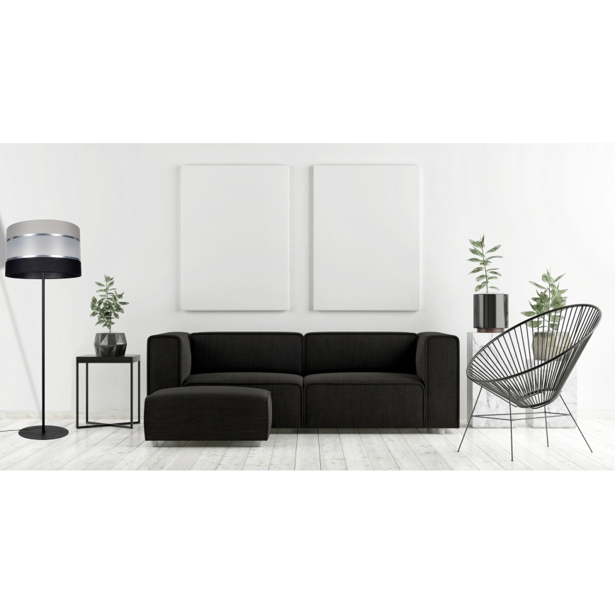 Stojací lampa CORAL 1xE27/60W/230V černá/šedá