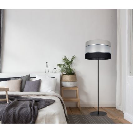 Stojací lampa CORAL 1xE27/60W/230V černá/šedá