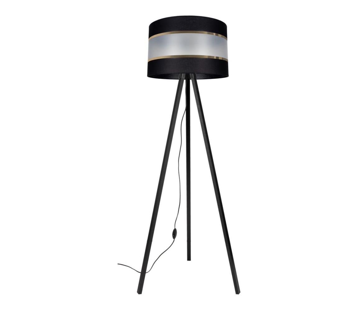 Belis Stojací lampa CORAL 1xE27/60W/230V černá/zlatá BE0835