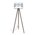 Stojací lampa CORAL 1xE27/60W/230V hnědá/bílá/matný chrom