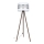 Stojací lampa CORAL 1xE27/60W/230V hnědá/bílá/matný chrom