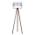 Stojací lampa CORAL 1xE27/60W/230V hnědá/bílá/matný chrom