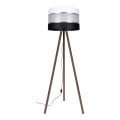 Stojací lampa CORAL 1xE27/60W/230V hnědá/černá/bílá/matný chrom