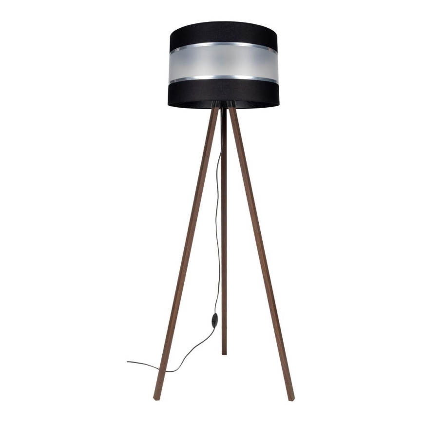 Stojací lampa CORAL 1xE27/60W/230V hnědá/černá/matný chrom