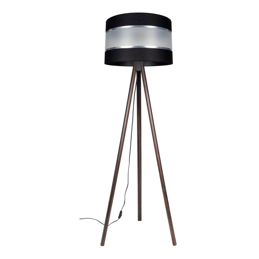 Stojací lampa CORAL 1xE27/60W/230V hnědá/černá/matný chrom