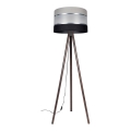 Stojací lampa CORAL 1xE27/60W/230V hnědá/černá/šedá/matný chrom