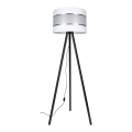 Stojací lampa CORAL 1xE27/60W/230V wenge/bílá/matný chrom