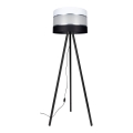 Stojací lampa CORAL 1xE27/60W/230V wenge/černá/bílá/matný chrom