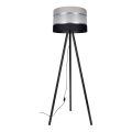 Stojací lampa CORAL 1xE27/60W/230V wenge/černá/šedá/matný chrom