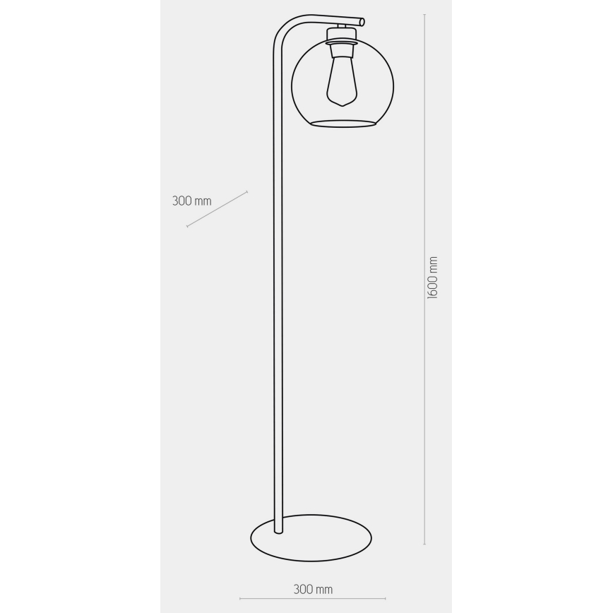 Stojací lampa CUBUS 1xE27/60W/230V černá