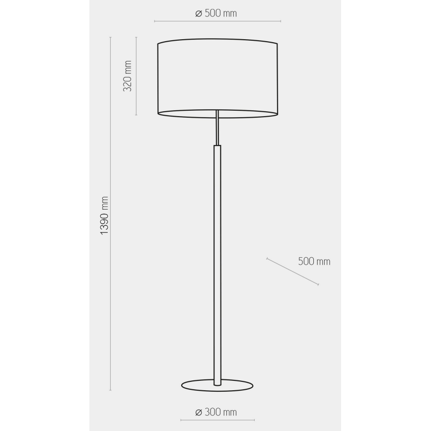Stojací lampa DEVA 1xE27/25W/230V bílá