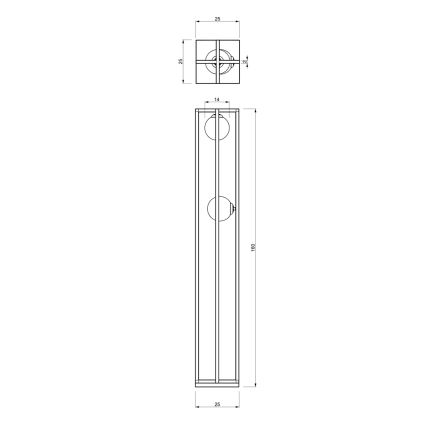 Stojací lampa DIEGO 2xE14/40W/230V černá