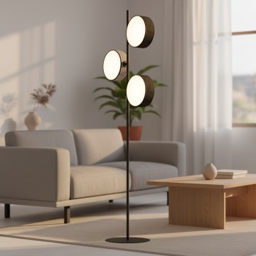 Stojací lampa DRUMZ 3xE14/10W/230V černá/šedá