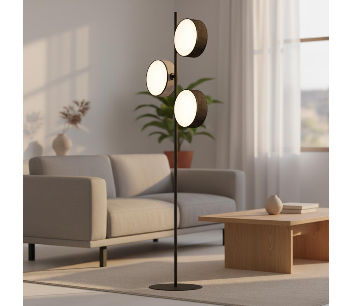 EMIBIG Stojací lampa DRUMZ 3xE14/10W/230V černá/šedá 1567/LP3 Šedá,Černá