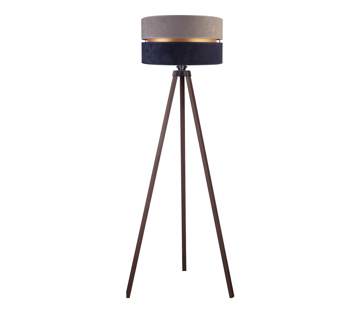 Duolla Stojací lampa DUO 1xE27/60W/230V šedá/modrá/hnědá DU82689SB