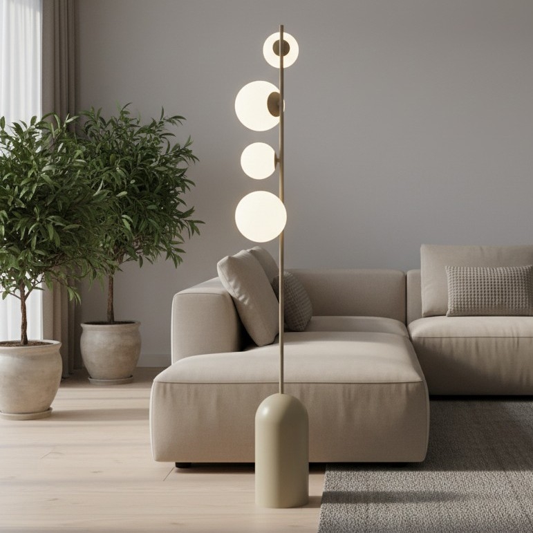 Stojací lampa ETNO 4xG9/8W/230V béžová