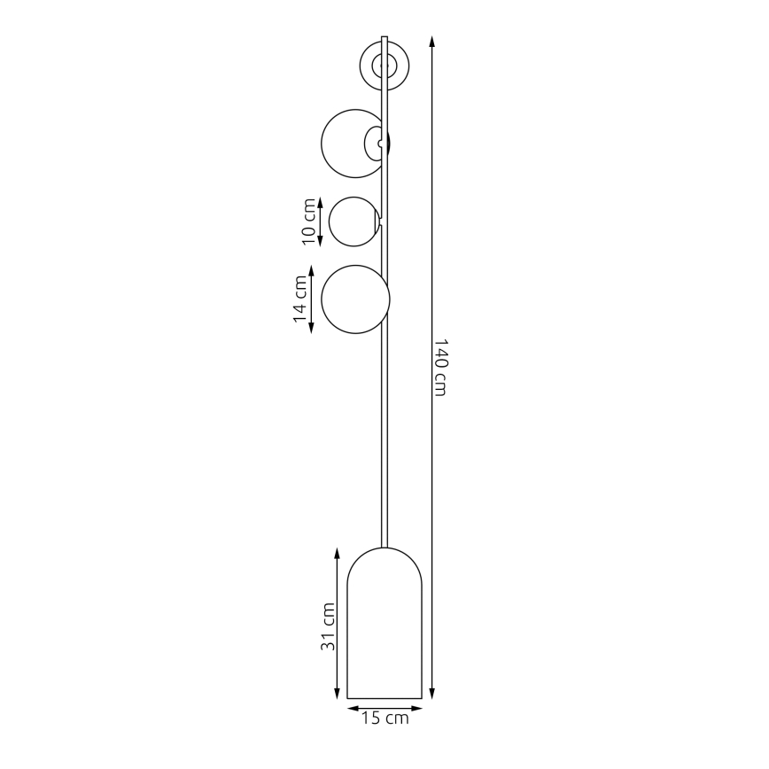 Stojací lampa ETNO 4xG9/8W/230V oranžová