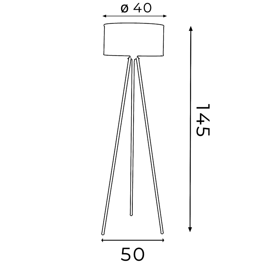 Stojací lampa FELIX 1xE27/60W/230V černá