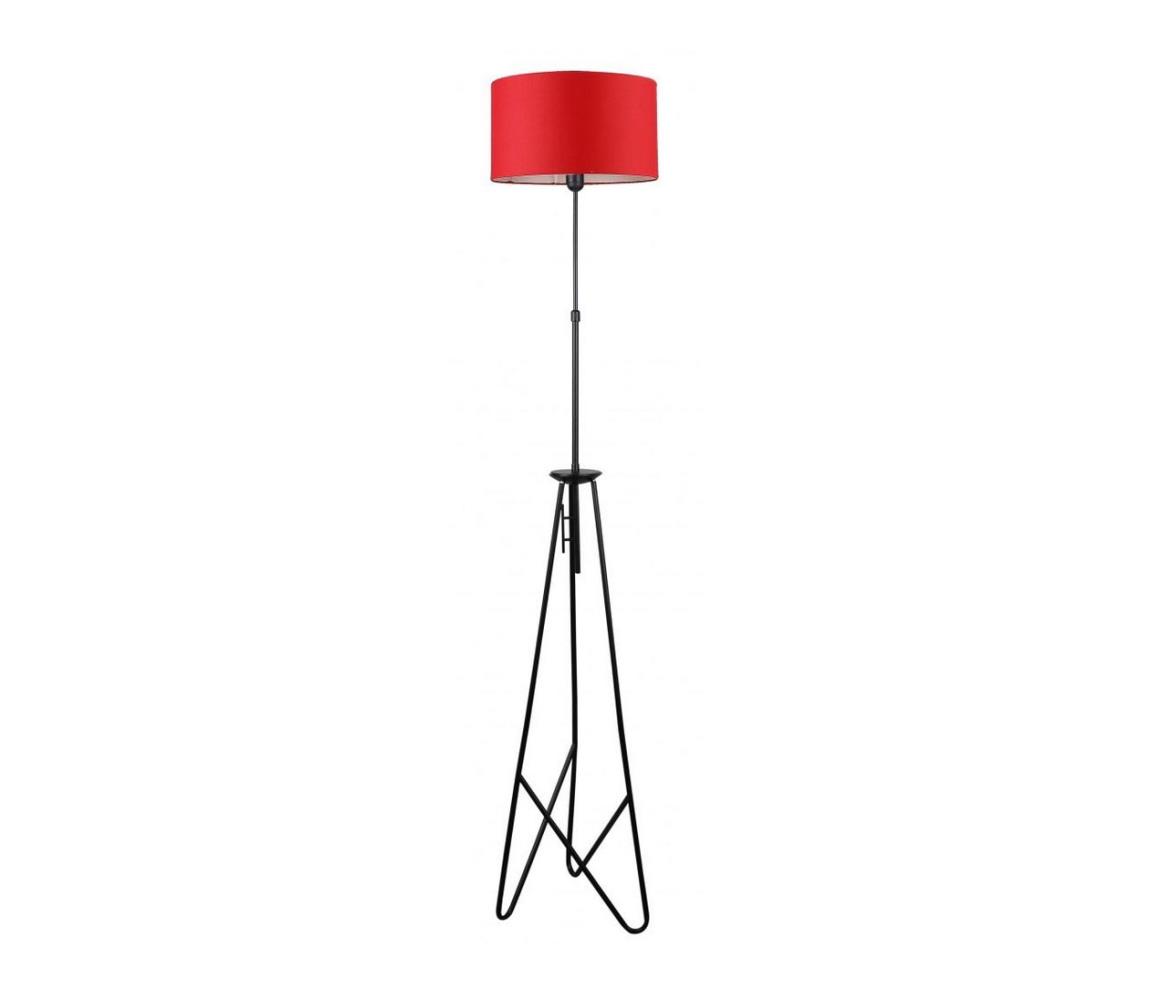 Candellux Stojací lampa FLOAT 1xE27/60W/230V červená/černá CA0654