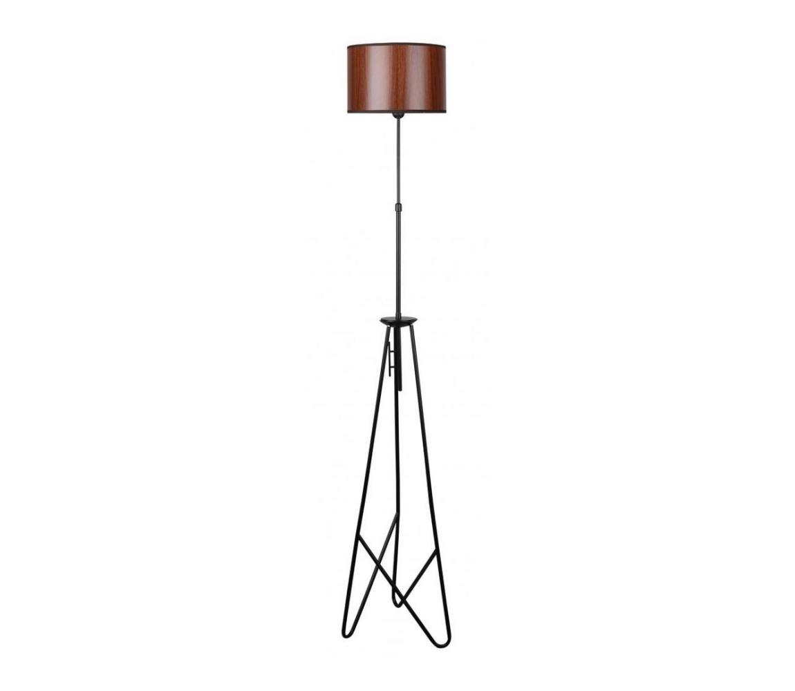 Candellux Stojací lampa FLOAT 1xE27/60W/230V hnědá/černá CA0655