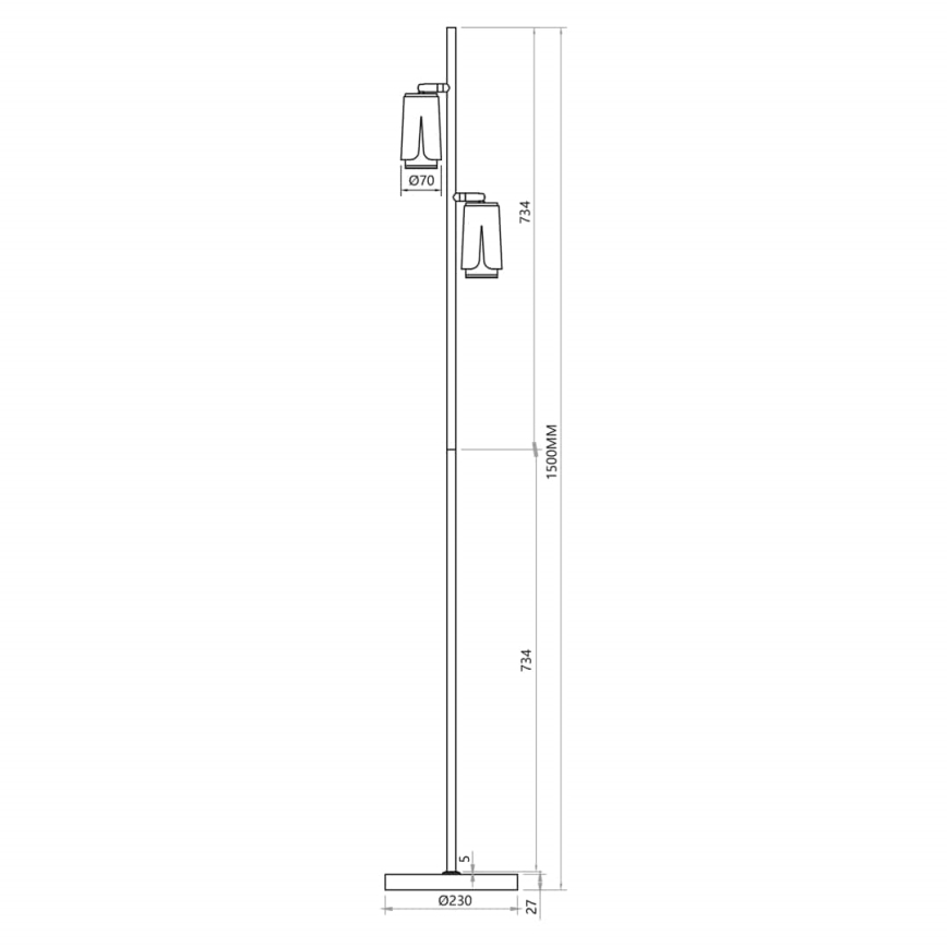 Stojací lampa FLOWER 2xGU10/8W/230V bílá