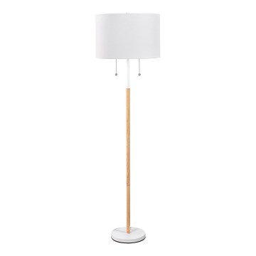 Stojací lampa FOGO 2xE27/15W/230V bílá/béžová
